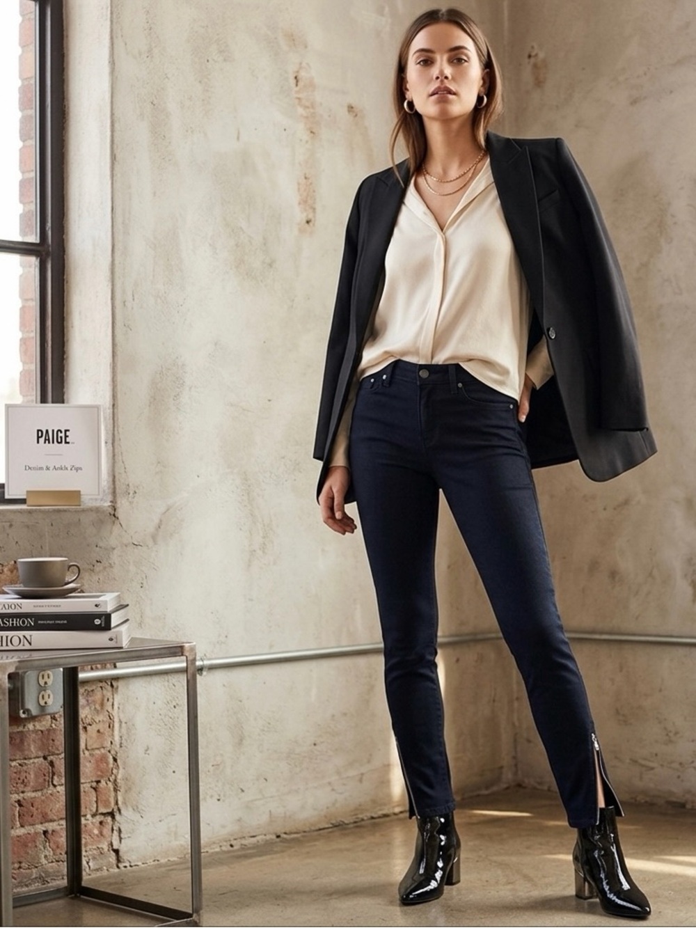 PAIGE Dark Blue Skinny Jeans